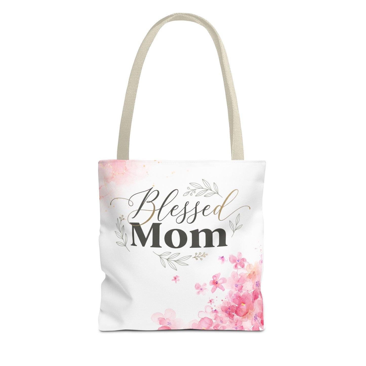 Blessed Mom Floral Tote Bag