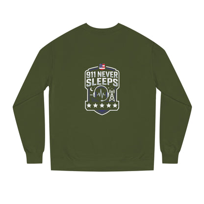911 Never Sleeps Sweatshirt – Emergency Dispatcher & First Responder Tribute Crewneck