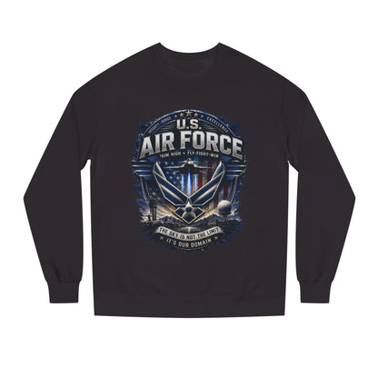 Air Force Crewneck Sweatshirt - U.S. Military Emblem Graphic