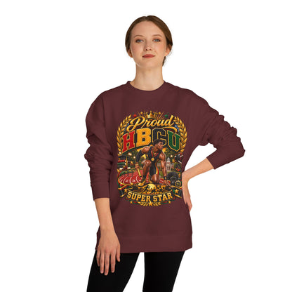 HBCU Proud Crewneck Sweatshirt — "Proud HBCU Super Star" Graphic