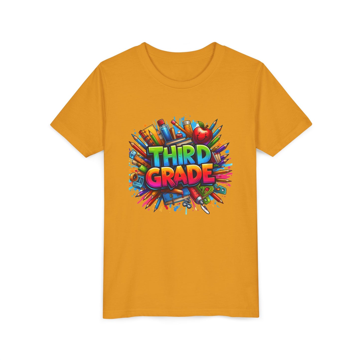 Third Grade Kids' T-Shirt – Colorful School Supplies Back-to-School Tee