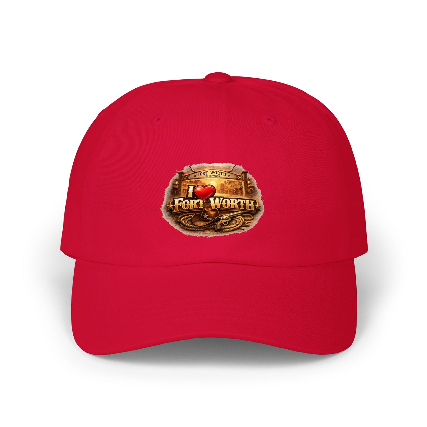 Fort Worth Western Dad Cap — I  Fort Worth Embroidered Baseball Hat
