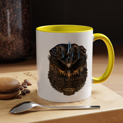 9/11 Tribute Coffee Mug — Never Forget Memorial Eagle Design (11/15oz)