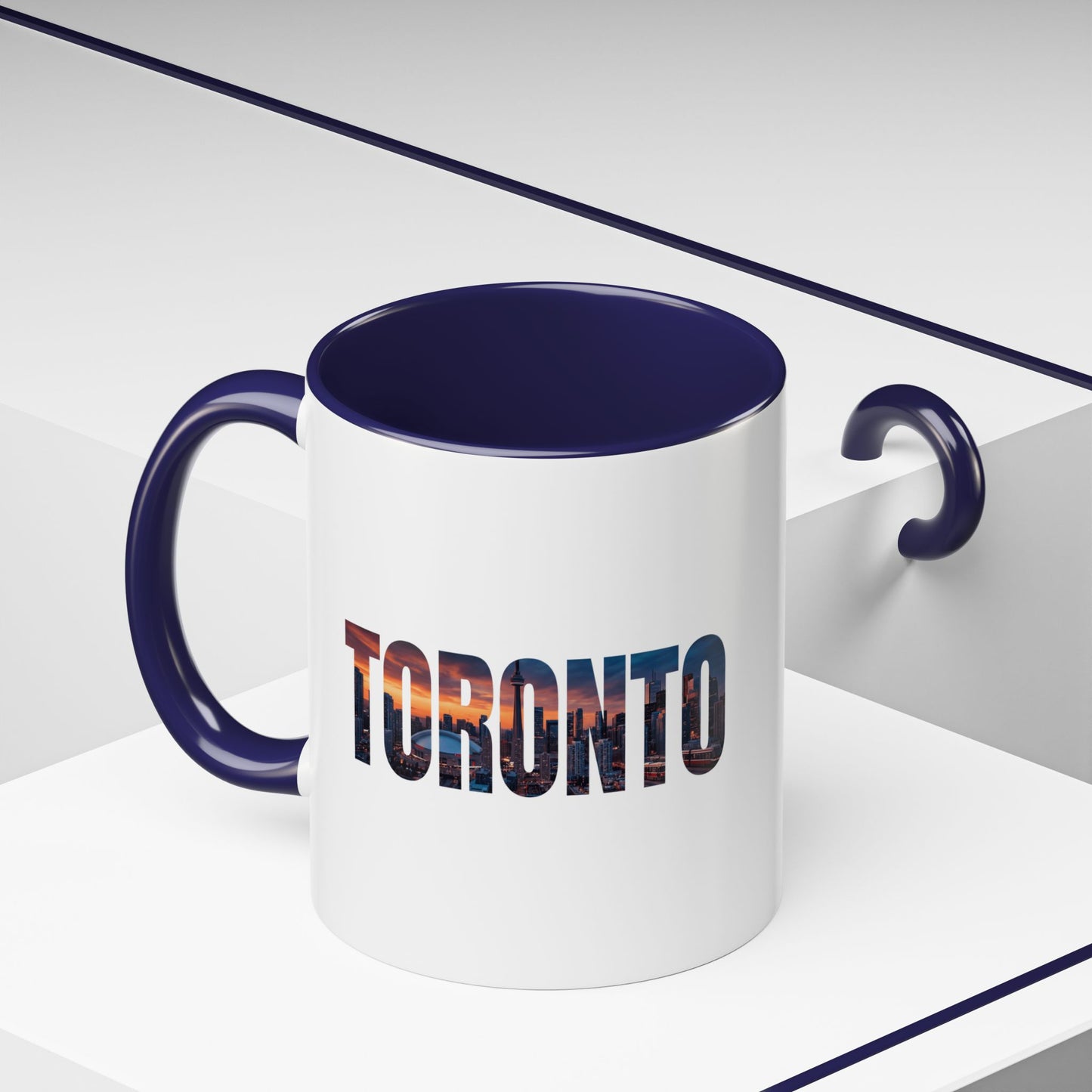 Toronto Skyline Accent Coffee Mug — Cityscape Text Design (11/15oz)