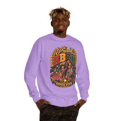 HBCU Proud Crewneck Sweatshirt — "Proud HBCU Super Star" Graphic
