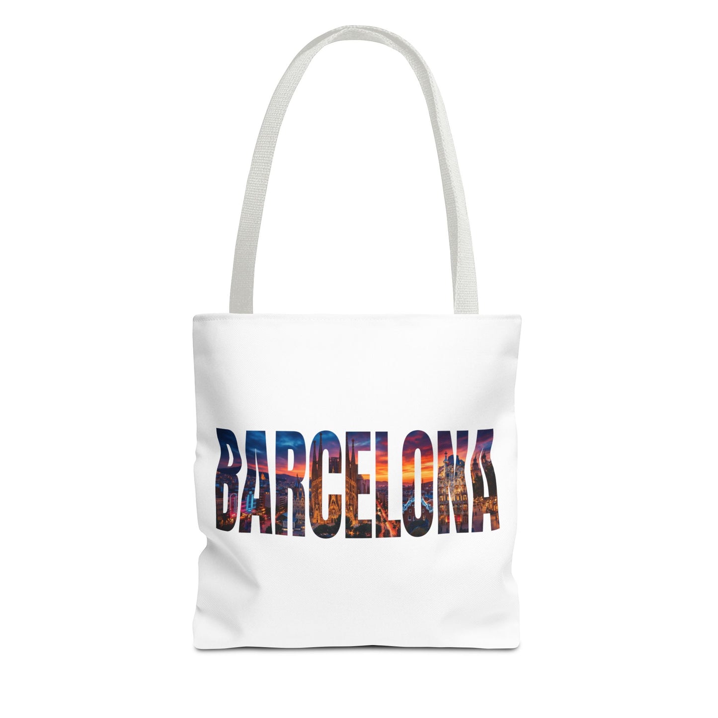 Barcelona Skyline Tote Bag — Cityscape Travel Souvenir Bag