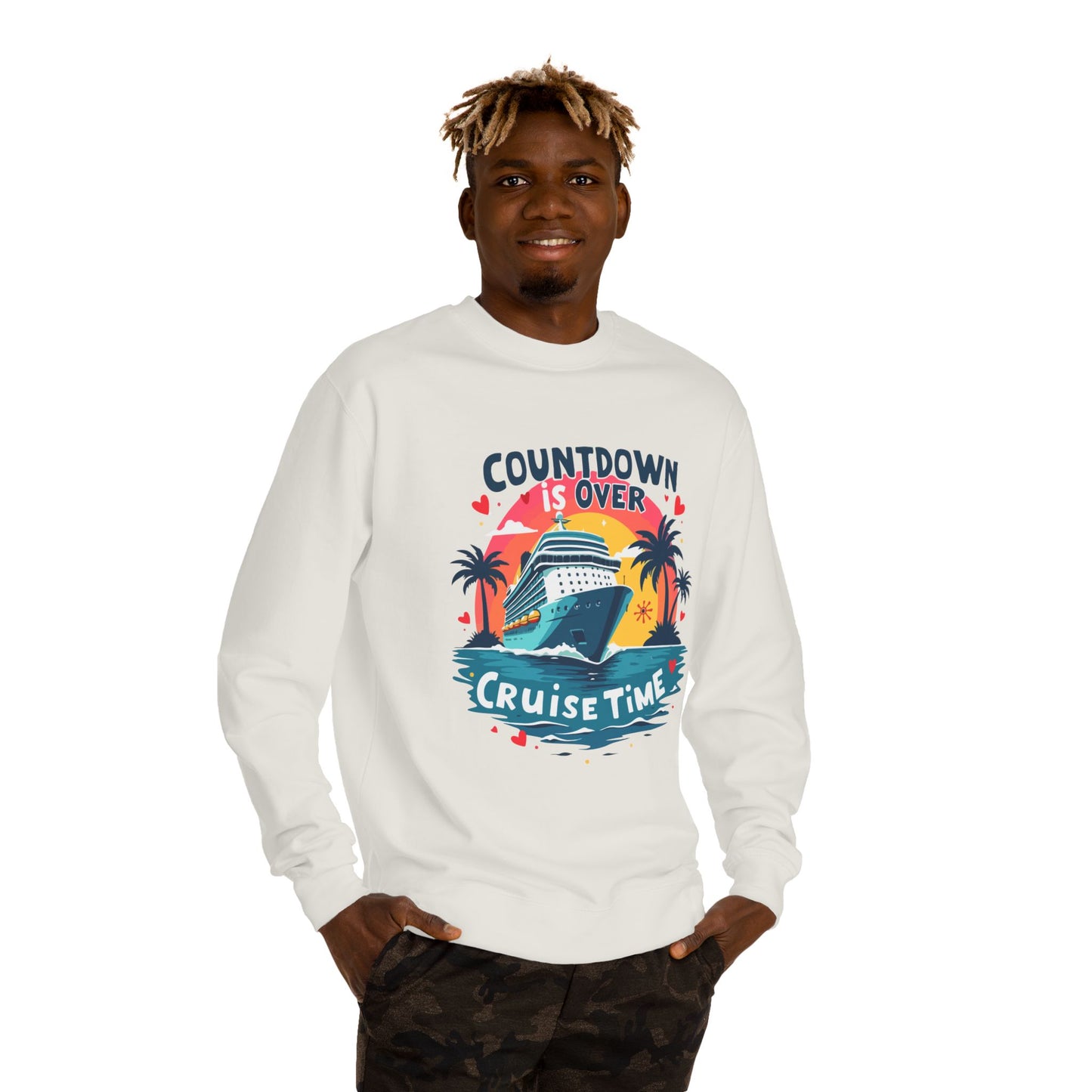 Cruise Time Sweatshirt - "Countdown Is Over" Tropical Cruise Crewneck