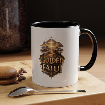Guided by Faith Coffee Mug — Inspirational Christian Accent Mug (11/15oz)