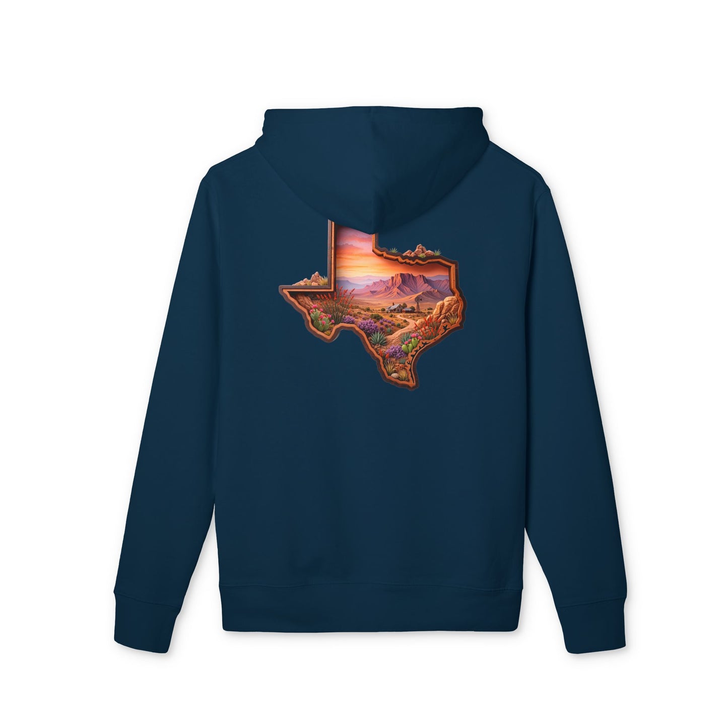 Texas Sunset Hoodie — Scenic State Outline Pullover