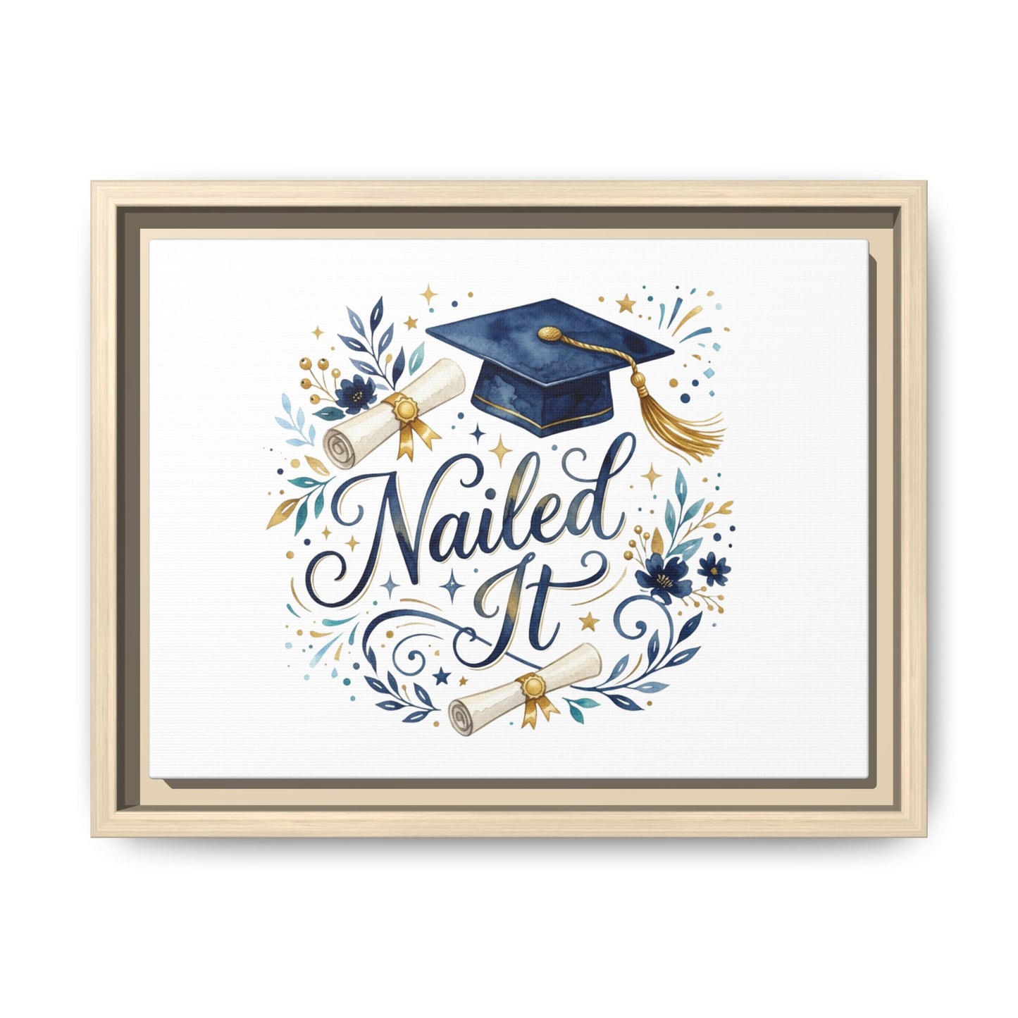 Nailed It Graduation Matte Canvas Print (Framed)