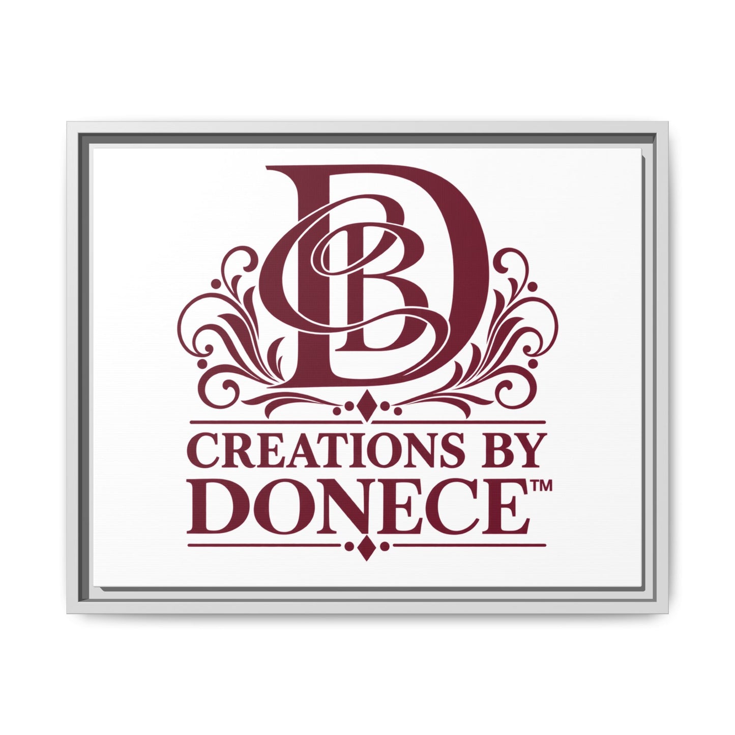 Framed Matte Canvas — Creations By Donece Logo Wall Art