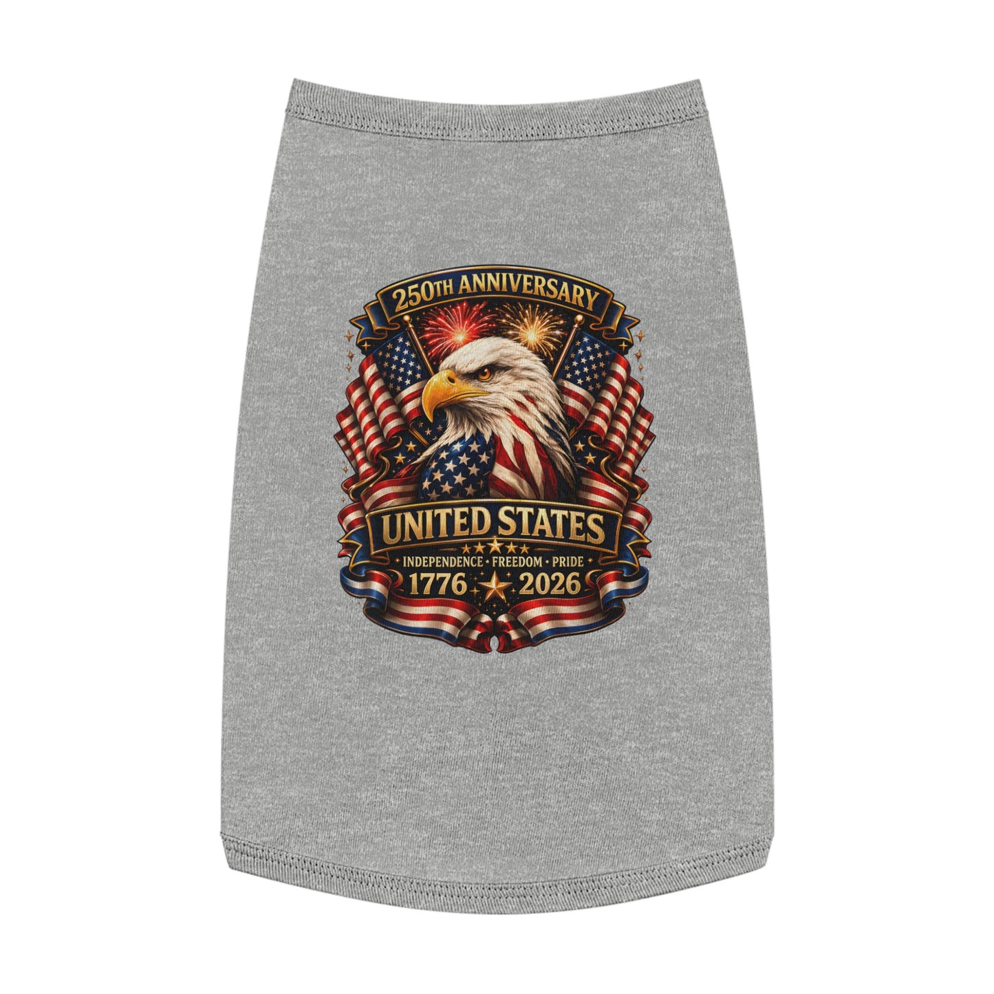 Patriotic Pet Tank — 250th United States Anniversary Eagle (1776–2026)