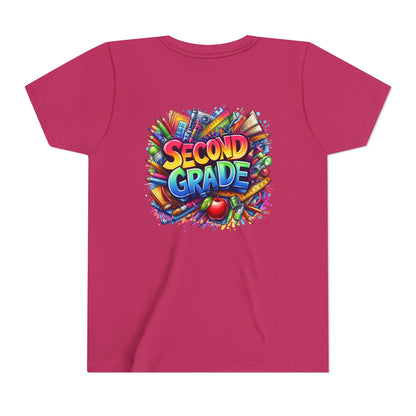Second Grade Youth Tee — Colorful Back-to-School Kids T-Shirt