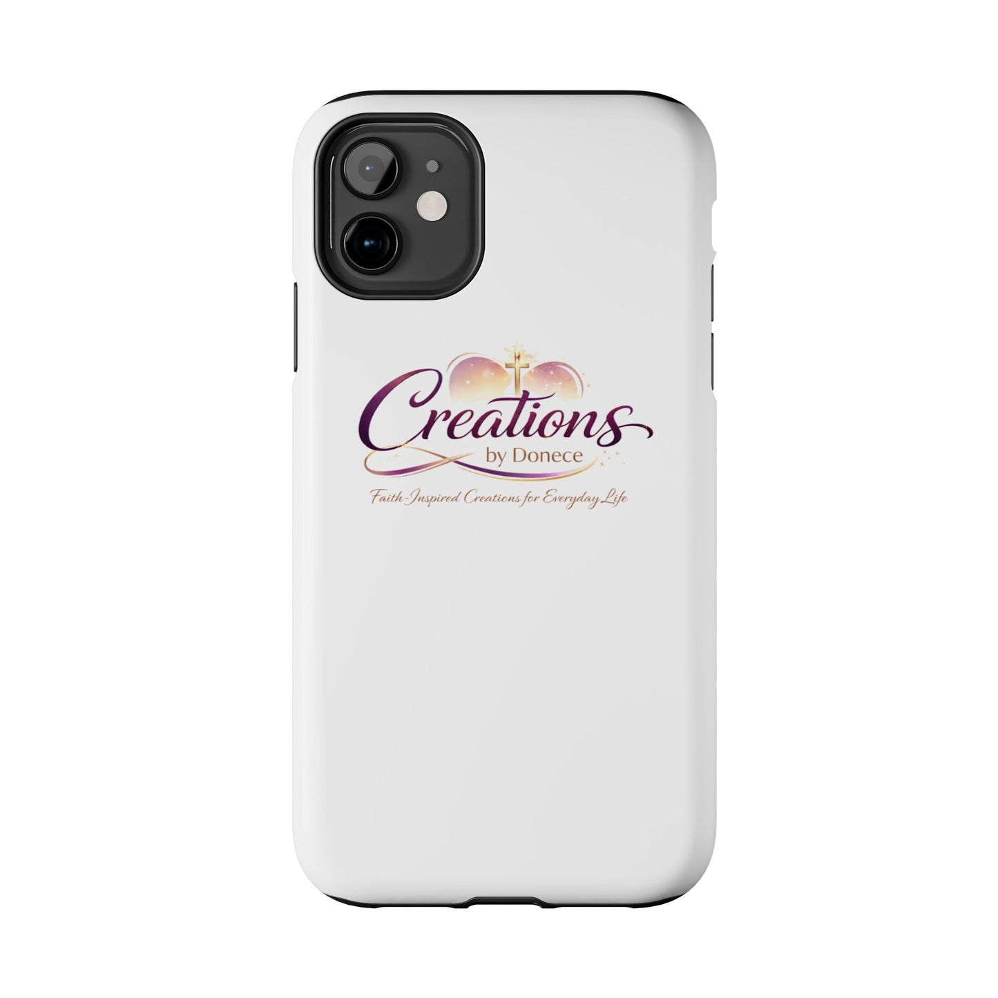 Creations by Donece Soft-Touch Tough Phone Case — Faith-Inspired Logo Protective Cover