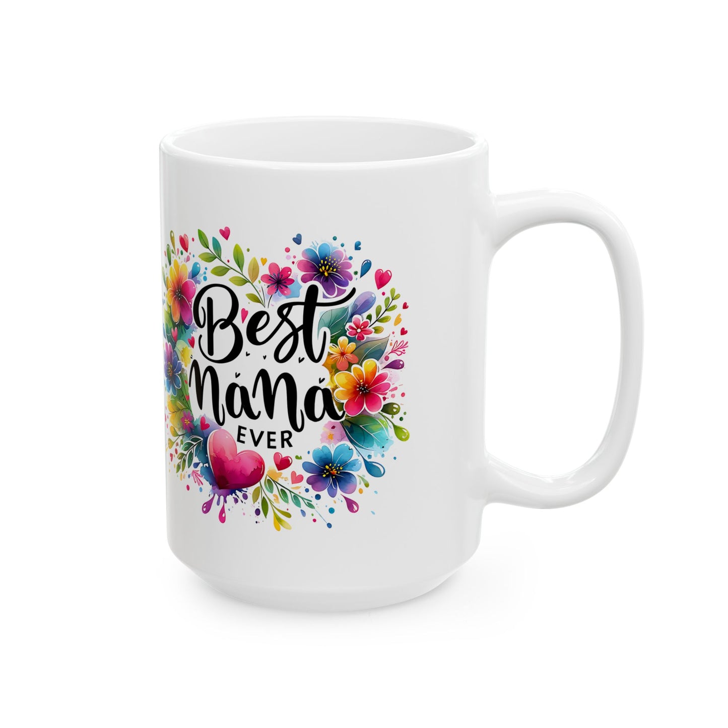 Best Mama Ever Floral Ceramic Mug — Colorful Mother’s Day Gift (11oz, 15oz)