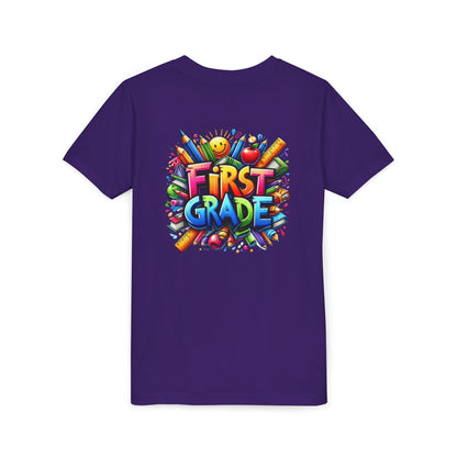 First Grade Kids Tee — Colorful Back-to-School Shirt for Boys & Girls