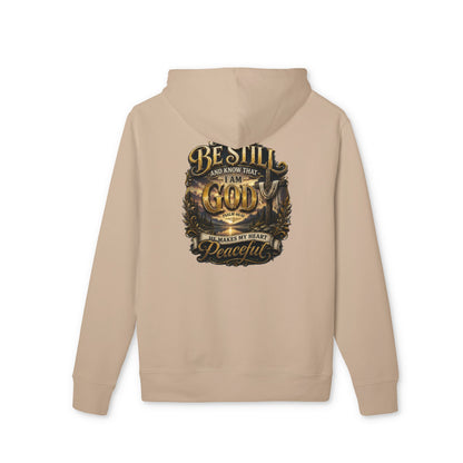 Be Still God Hoodie — Peaceful Faith Graphic Pullover