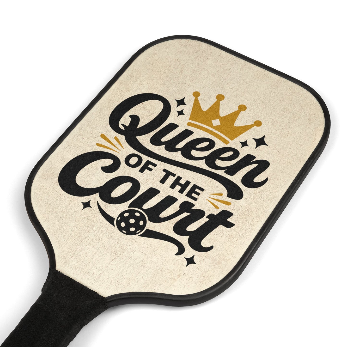 Pickleball Paddle Set - "Queen of the Court" Graphic Kit (2 Paddles + Balls)
