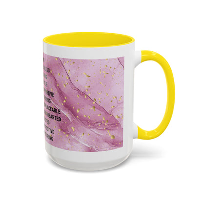 Mom Definition Accent Coffee Mug – Inspirational Pink Marble Mother’s Day Gift (11/15oz)