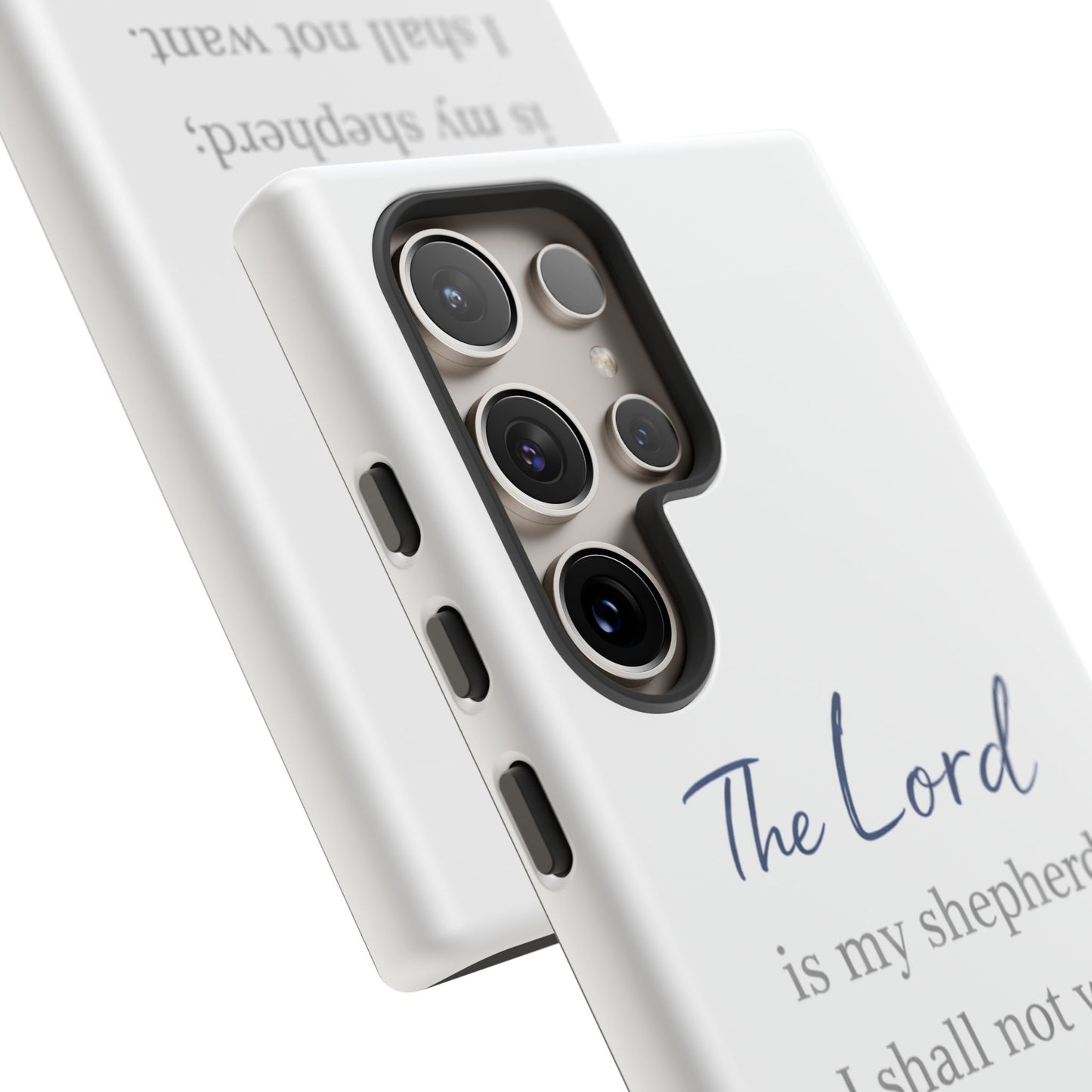 Psalm 23:1 Phone Case — "The Lord is my shepherd; I shall not want" Christian Protective Cover