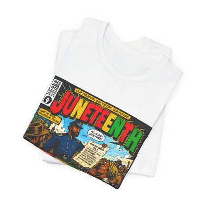 Juneteenth Comic-Style T-Shirt — Retro Celebration Tee