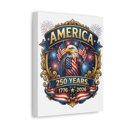 America 250th Anniversary Canvas – Patriotic Eagle 1776-2026 Wall Art