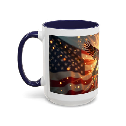 250 Years Commemorative Coffee Mug — Patriotic Eagle & American Flag Accent (11/15oz)