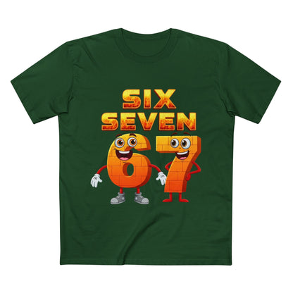 Six Seven 67 Cartoon Tee – Funny Number Graphic T-Shirt