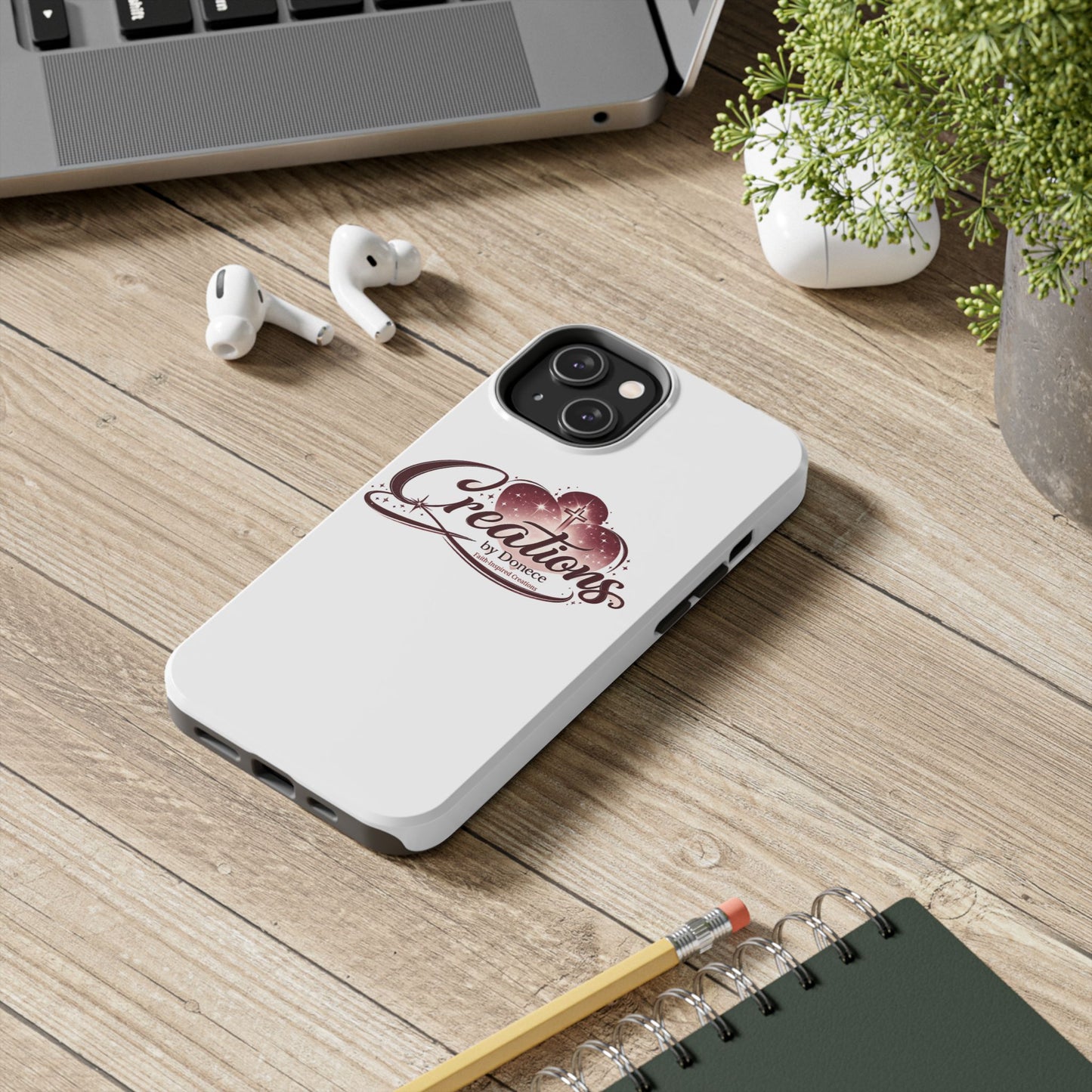 Tough Phone Case — "Creations by Donece" Logo Protective Phone Cover