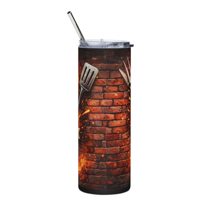 Dad’s BBQ Stainless Steel Tumbler — 'Best in Town' 20oz Travel Cup