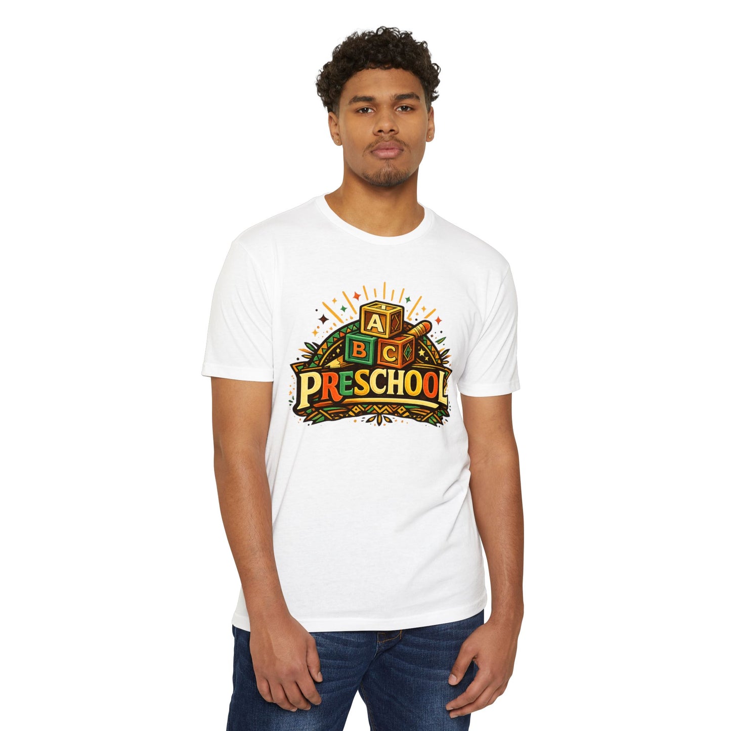 Preschool T-Shirt – Retro ABC Blocks Graphic Tee for Teachers & Kids
