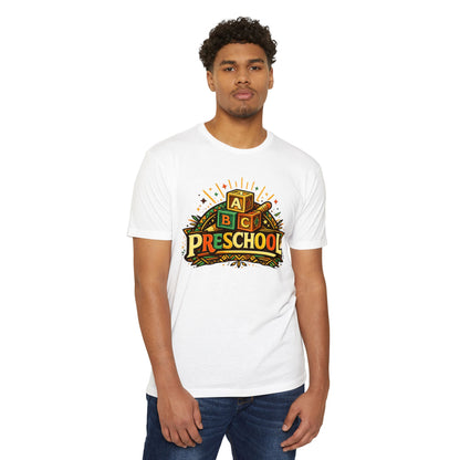 Preschool T-Shirt – Retro ABC Blocks Graphic Tee for Teachers & Kids