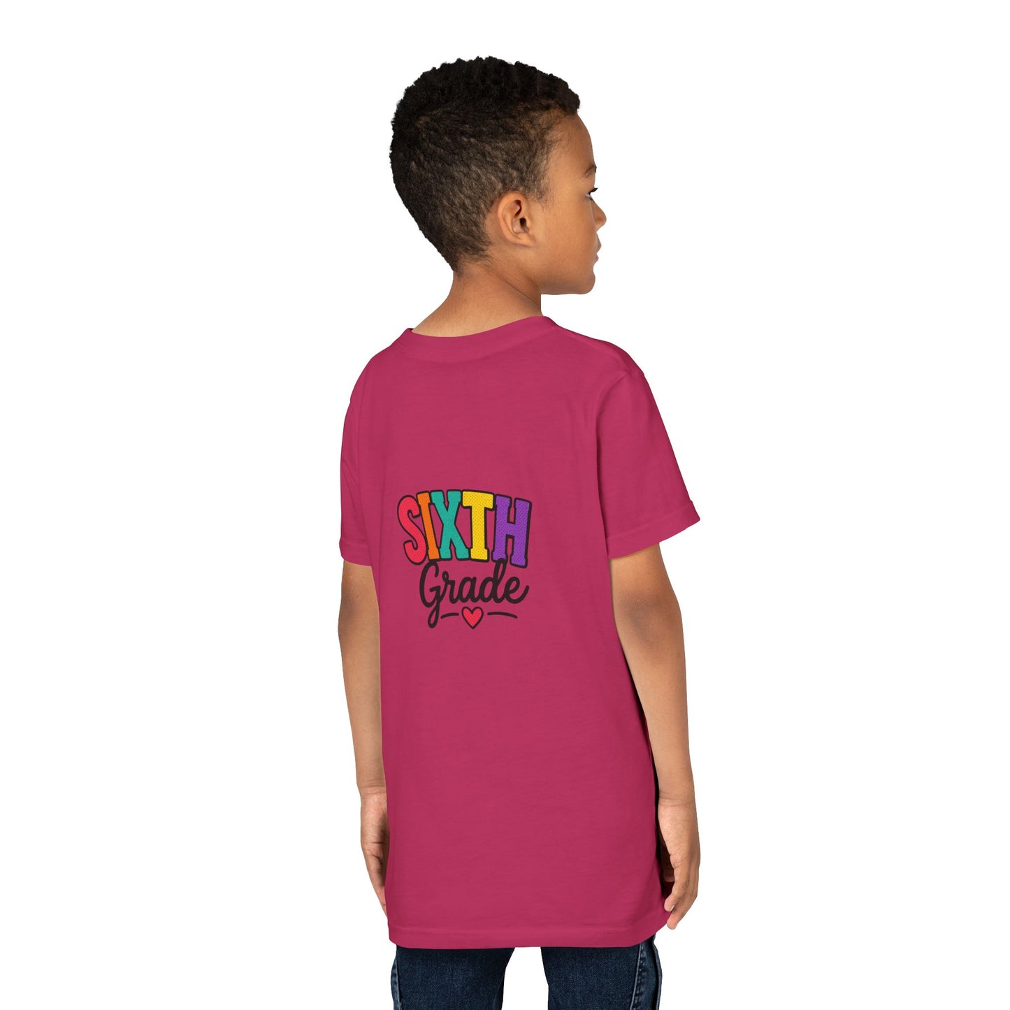 Sixth Grade Youth Tee – Colorful Back to School Shirt