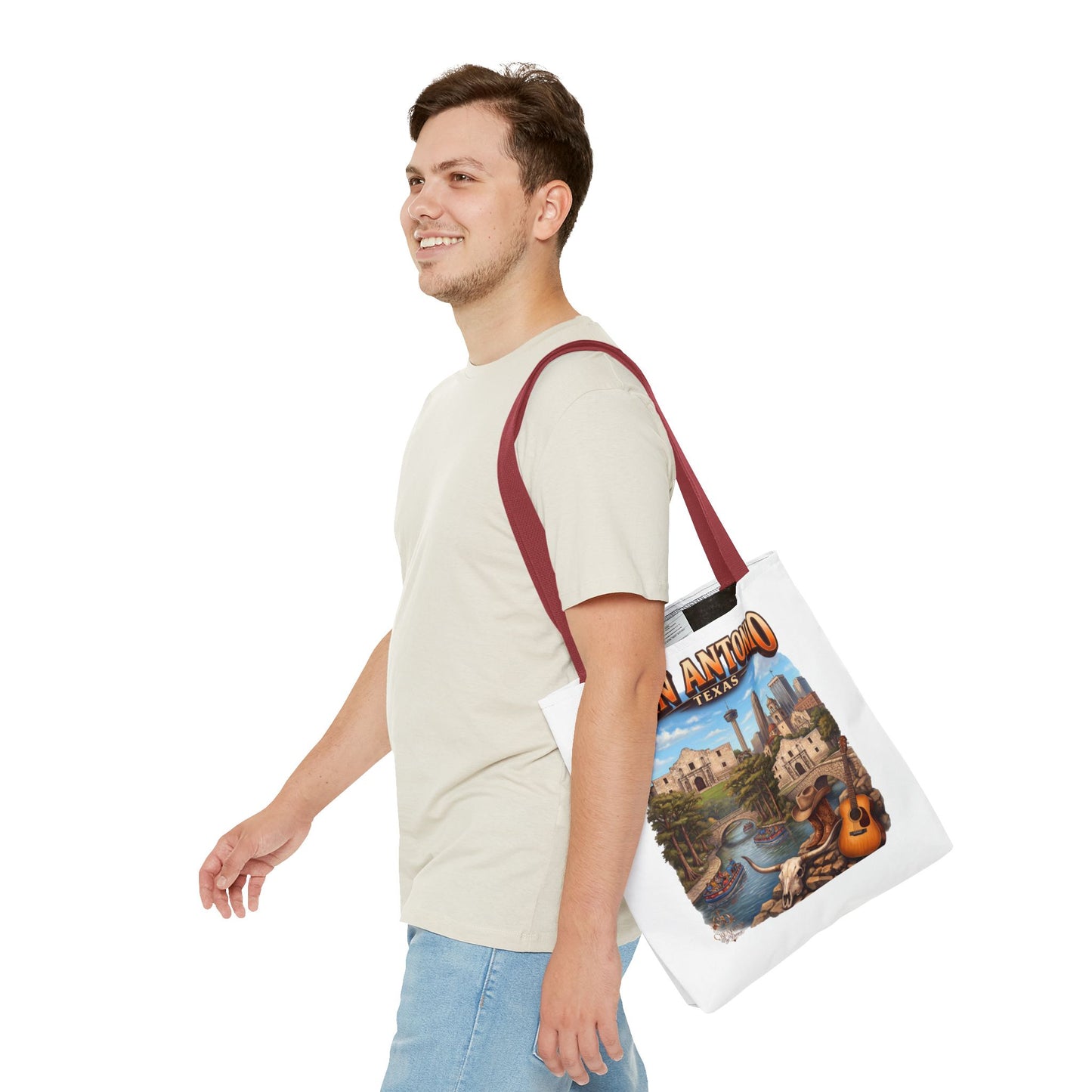 San Antonio Texas Tote Bag — Riverwalk Landmark Travel Souvenir