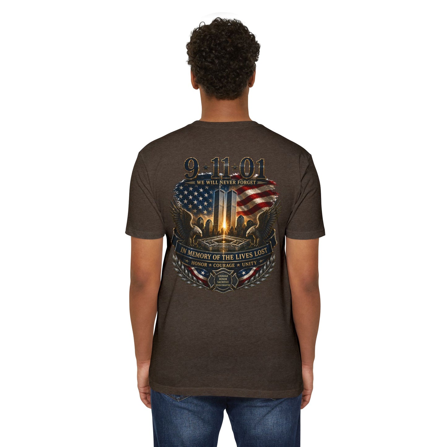 9/11 Memorial T-Shirt – "We Will Never Forget" Tribute Tee