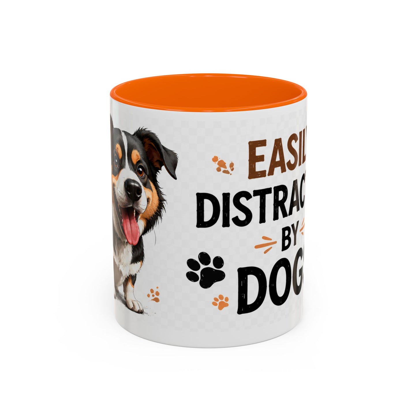 Easily Distracted By Dogs Coffee Mug – Dog Lover Accent Mug (11/15oz)