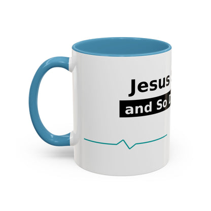 Jesus Saves… and So Does Insulin - Faith & Diabetes Accent Coffee Mug (11/15 oz)