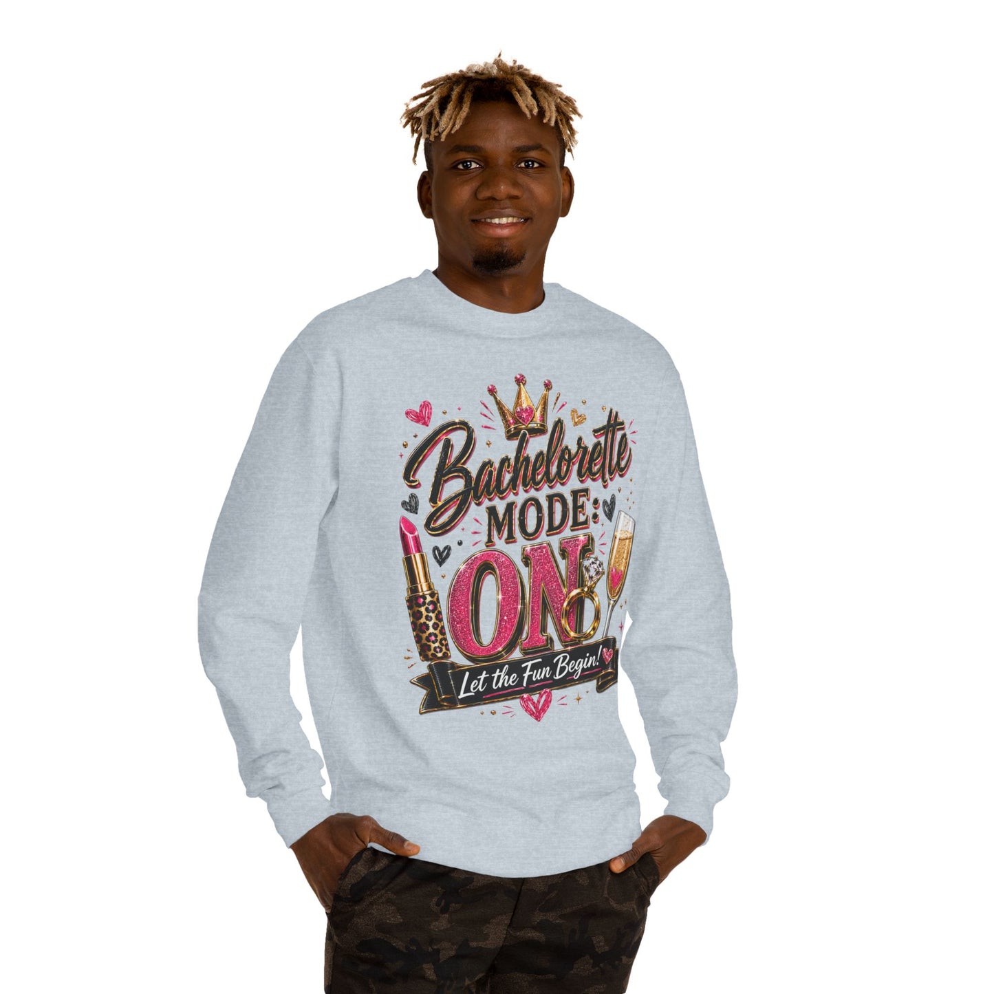 Bachelorette Mode On Sweatshirt — 'Let the Fun Begin' Party Crewneck