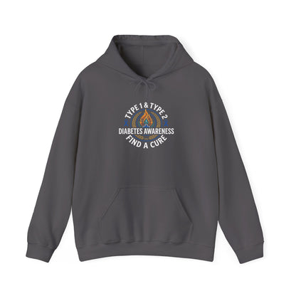 Type 1 & Type 2 Find a Cure Diabetes Awareness Hoodie