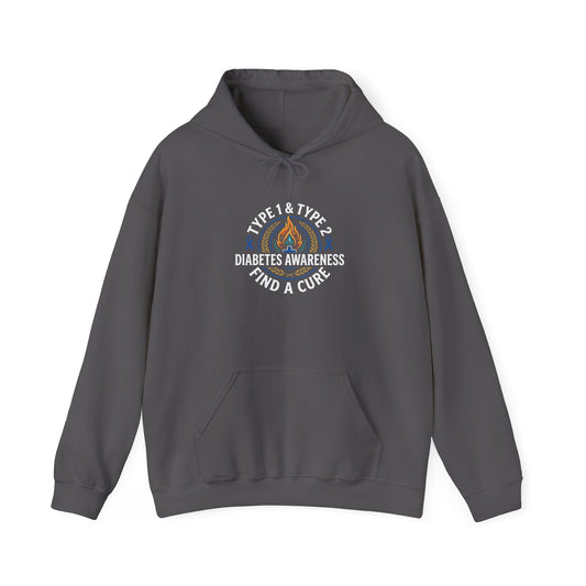 Type 1 & Type 2 Find a Cure Diabetes Awareness Hoodie