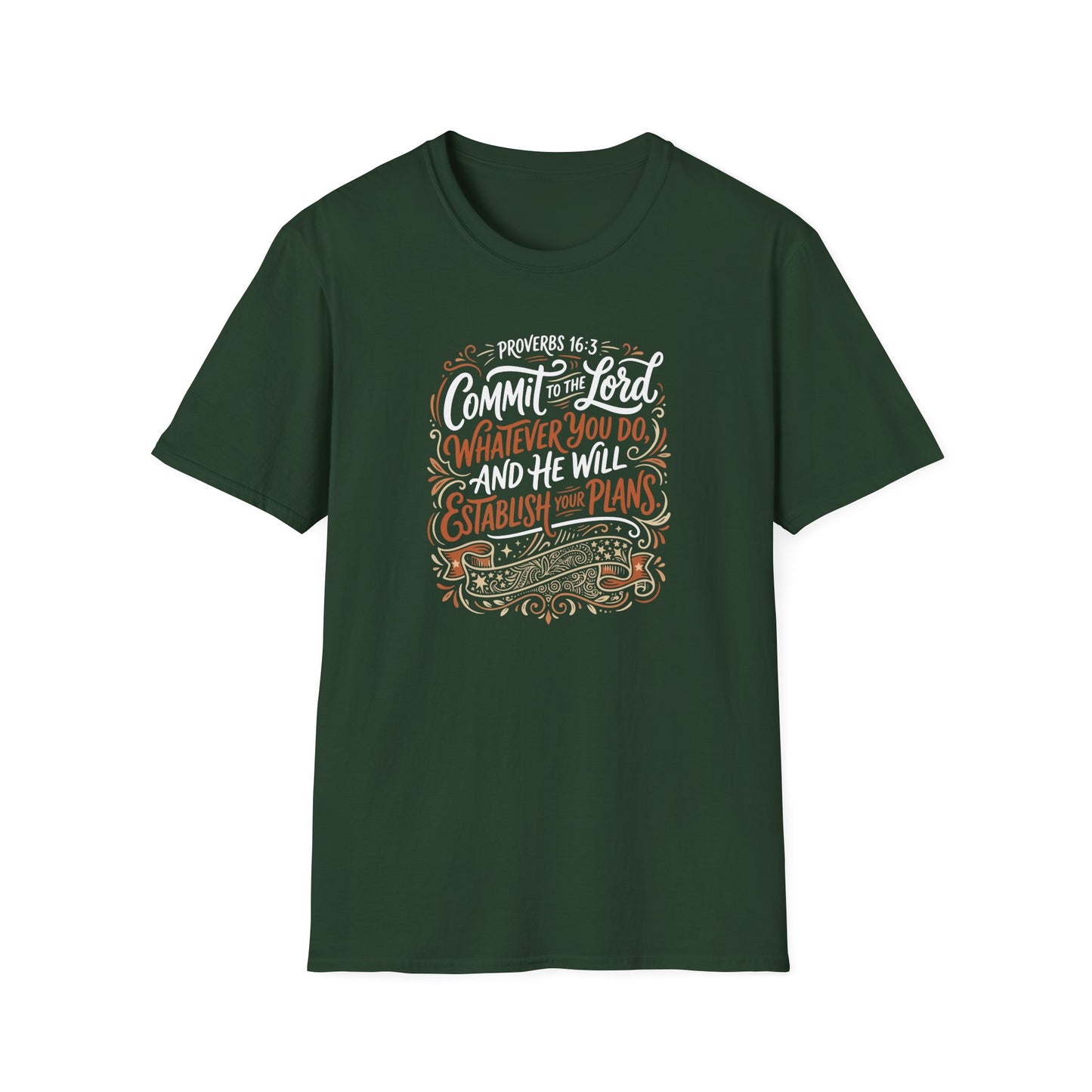 Proverbs 16:3 Commit to the Lord Christian T-Shirt