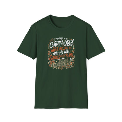 Proverbs 16:3 Commit to the Lord Christian T-Shirt