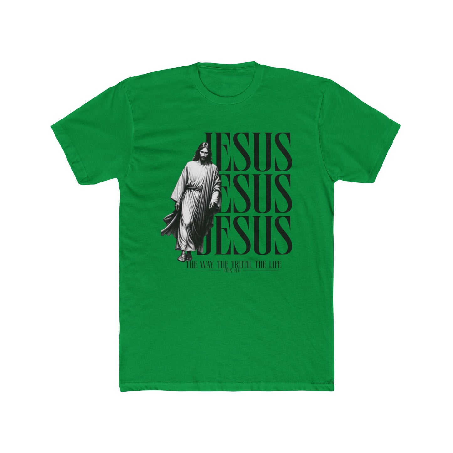 Jesus Repeat Graphic T-Shirt — "Jesus, Jesus, Jesus" Faith Tee