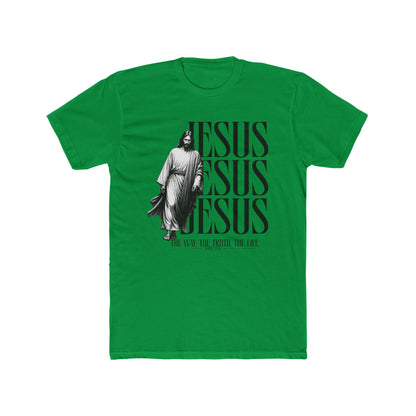 Jesus Repeat Graphic T-Shirt — "Jesus, Jesus, Jesus" Faith Tee