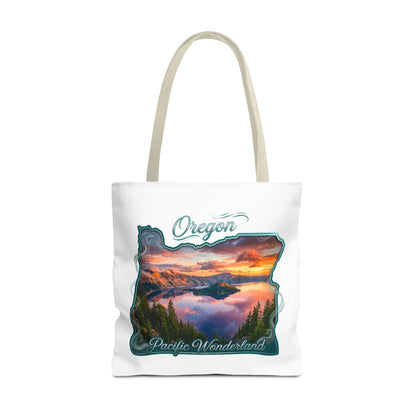 Oregon Scenic Tote Bag — 'Pacific Wonderland' Sunset Landscape Tote