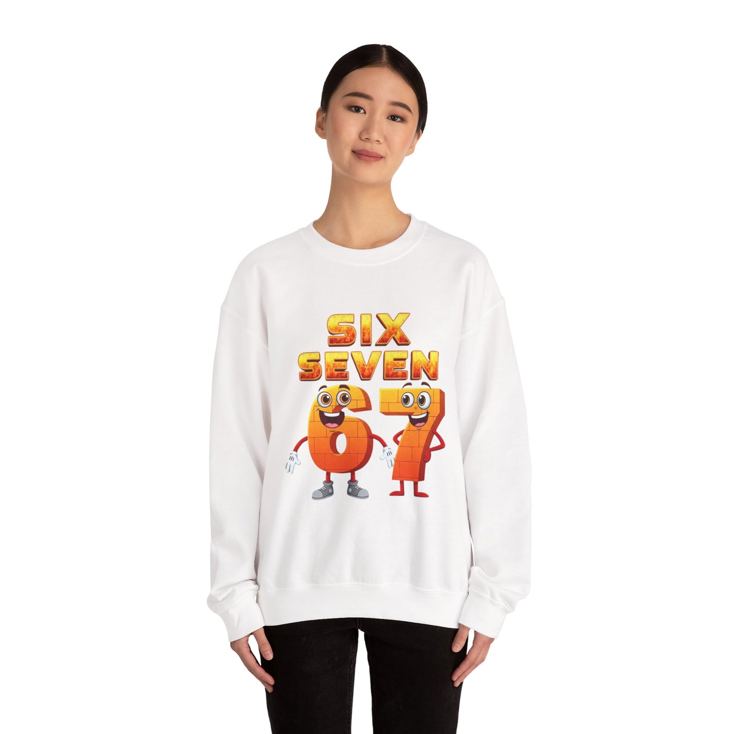 Six Seven 67 Cartoon Graphic Sweatshirt