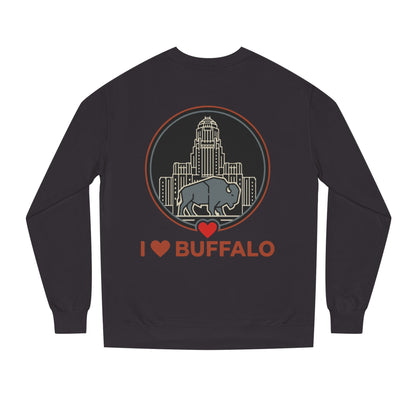 I  Buffalo Sweatshirt — Buffalo Skyline & Bison Graphic Crewneck