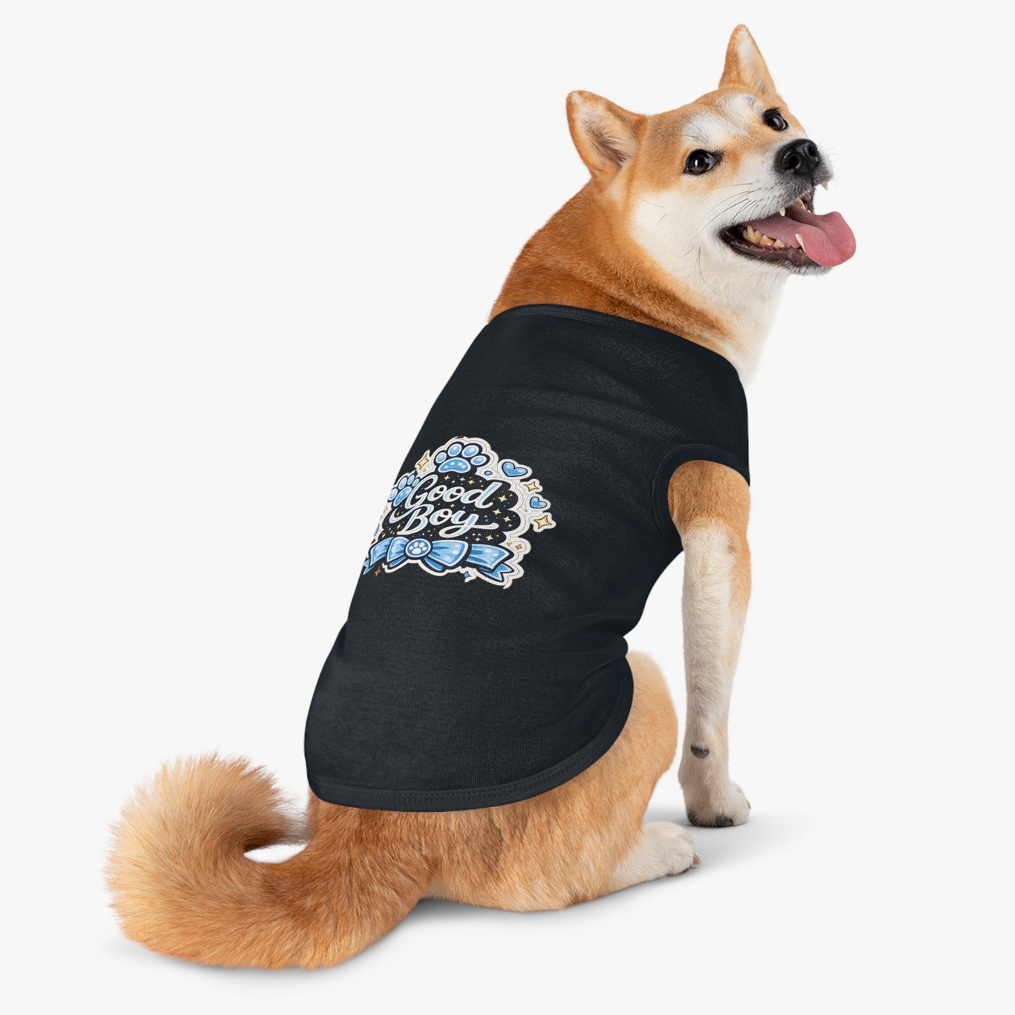 Good Boy Dog Tank Top — Cute Paw Print Pet Shirt