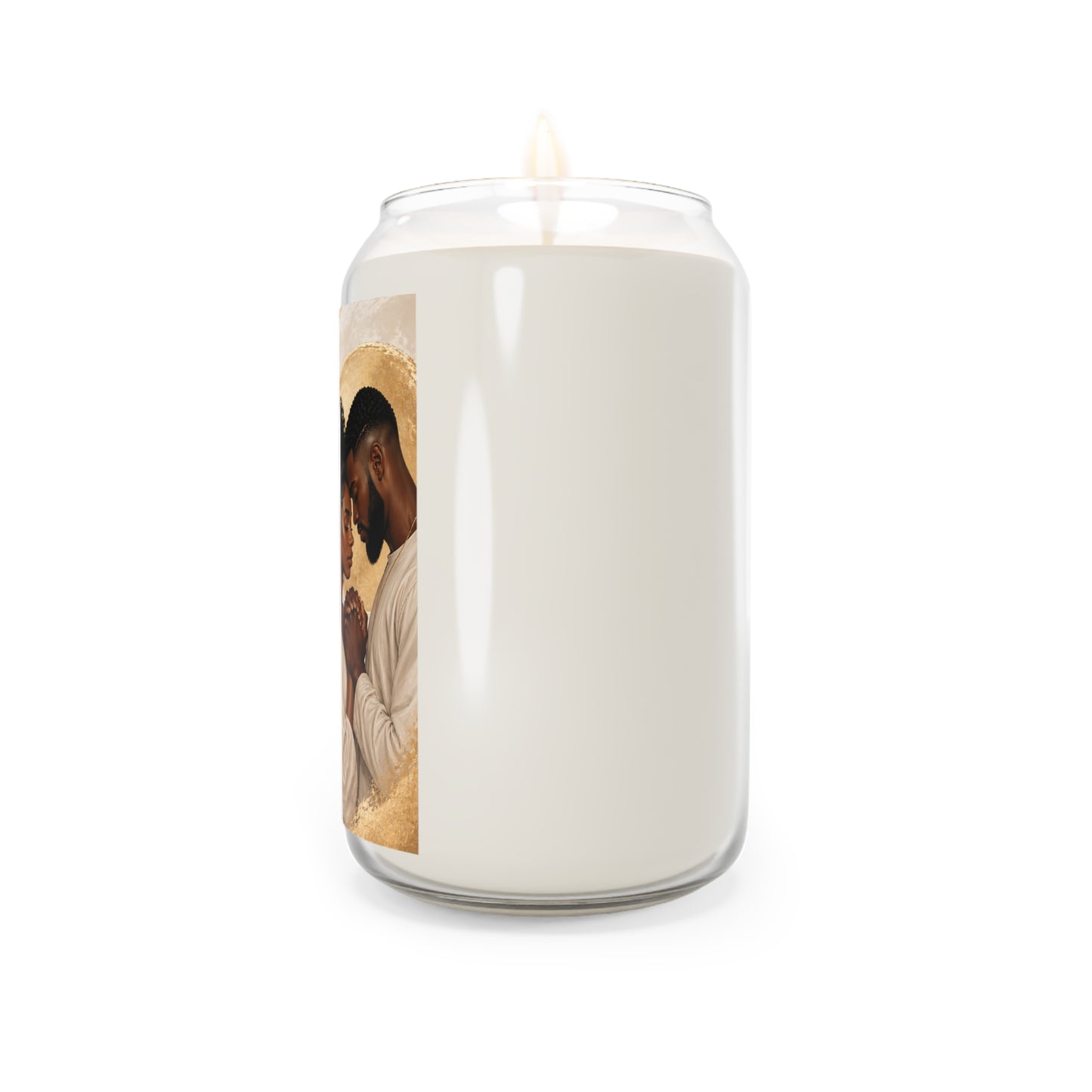 Scented Soy Candle — "As for Me and My House We Will Serve the Lord" Inspirational Family Prayer Design (13.75 oz)