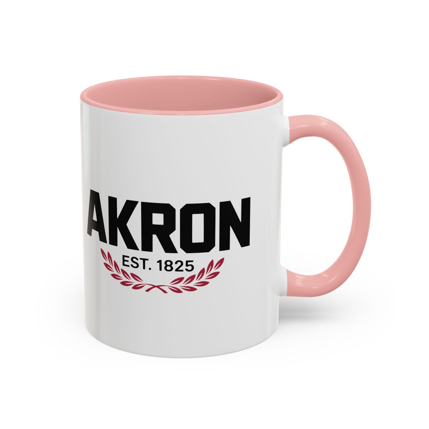 Akron Est. 1825 Accent Coffee Mug — Vintage City Pride Ceramic Mug